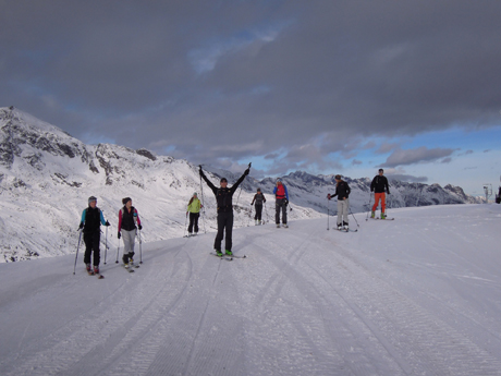 Unterwegs mit Anfängern bei der Skitour