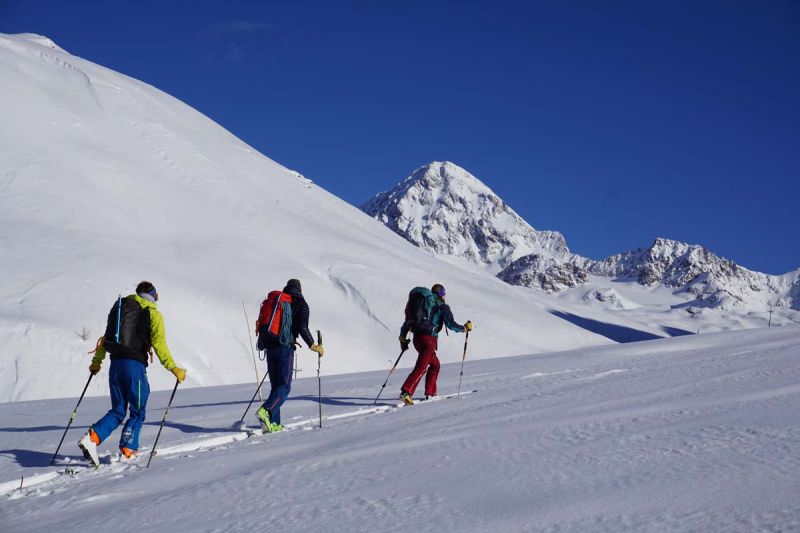 Wochenende Skitour Pizzini Hütte Bergführer