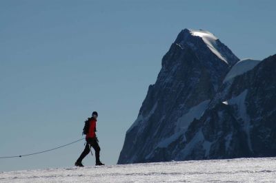 Mont Blanc Normalweg mit Bergfuehrer.
