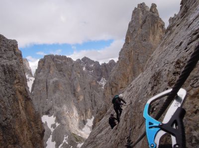 Klettersteige Südtirol in den Dolomiten der Pala.
