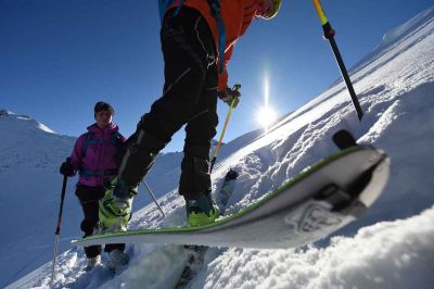 Skitour zum Ponten mit Bergführer.