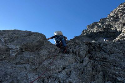 Kletterei am Ostgrat an der Trettachspitze